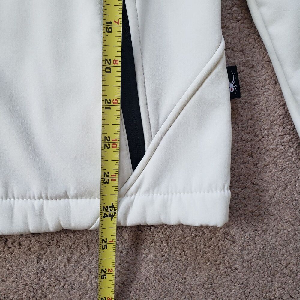 Spyder Women’s Softshell Jacket Water Resistant Terry Fleece Lined White Size S - Picture 8 of 10